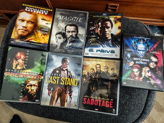 Schwarzenegger klassikko elokuvia 7kpl
