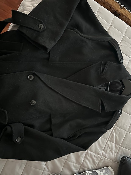 H&M Pitkä takki musta XL