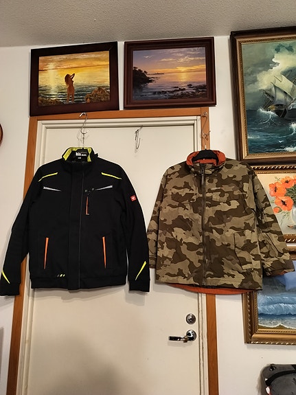 Didriksons välikausi takki 150, Strauss softshell vanuvuori takki 158-164