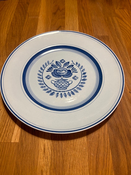 Arabia Blue Rose ruokalautanen 26,5 cm