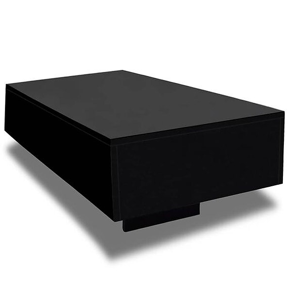 vidaXL Kahvipöytä Korkeakiilto Musta(sku244024
