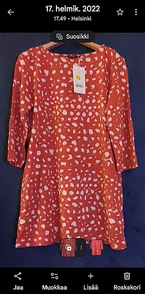 Uusi Marimekko Peretta Vatanuotta tunika 34-36