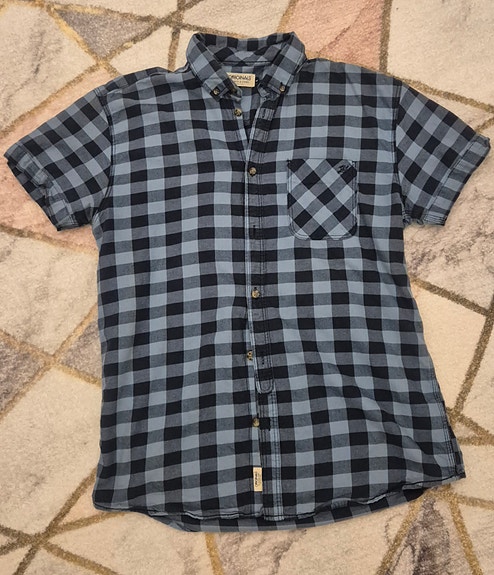 Jack & Jones Originals Miesten Lyhythihainen Paita Sininen Ruudullinen Koko L