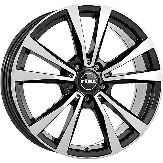 Rial M12X black polished 8x19" 5x112 et61 66,6 aluvanteet 4kpl