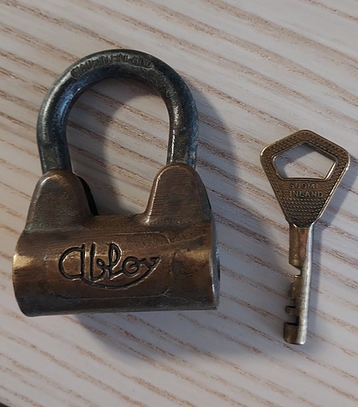VANHA ABLOY-lukko ja avain