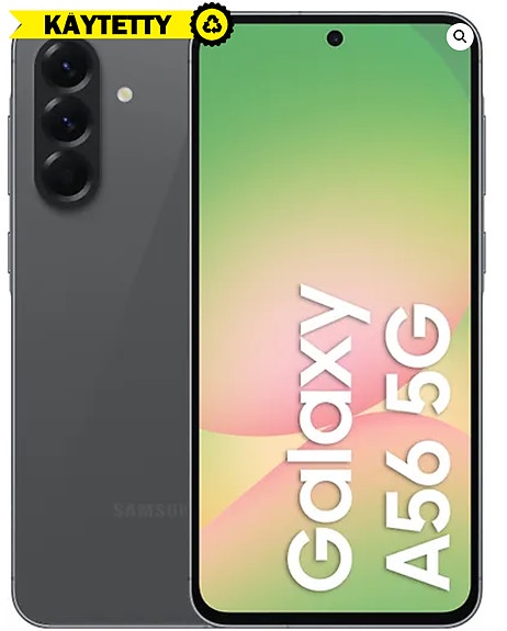 Samsung Galaxy A56 5G -puhelin, 128/8 Gt, musta, Käytetty (Avaamaton paketti)