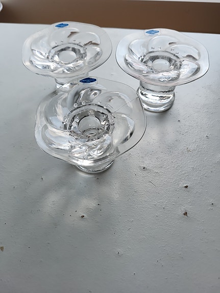 Nuutajärvi Lumme kynttilänjalat 3kpl