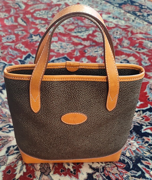 Mulberry ruskea scotchgrain söpö pikkulaukku käsilaukku laukku pieni