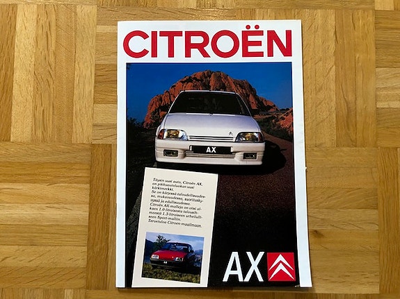 Esite Citroen AX vuodelta 1986 / 1987
