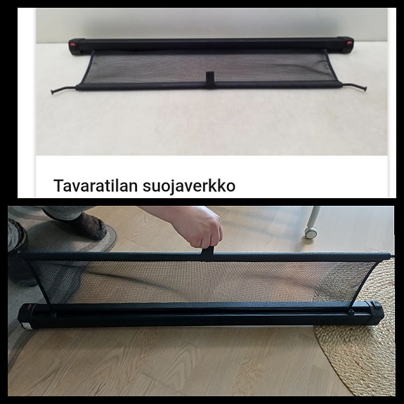 Tavaratilan suojaverkko autoon. Tyota Avensis farkku T27