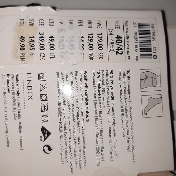 Lindex Tights 80 Denier ruskea  Sukkahousut Koko 40/42
