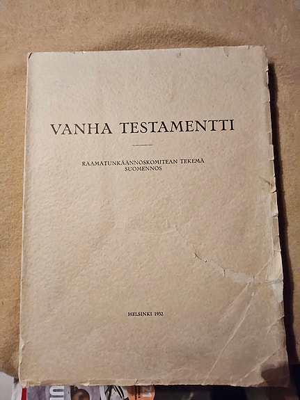 Vanha Testamentti, v.1932, pehmeät kannet