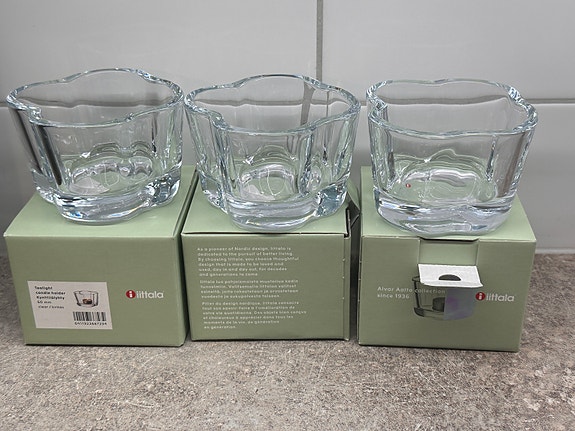 Iittala Alvar Aalto kynttilälyhty 60mm kirkas.