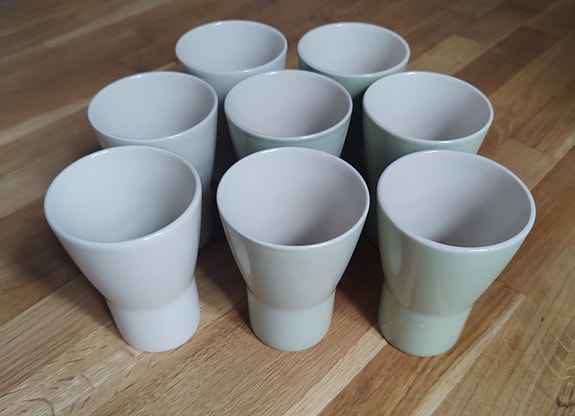 Pentik Inkivääri beige ja vihreä muki (8kpl)