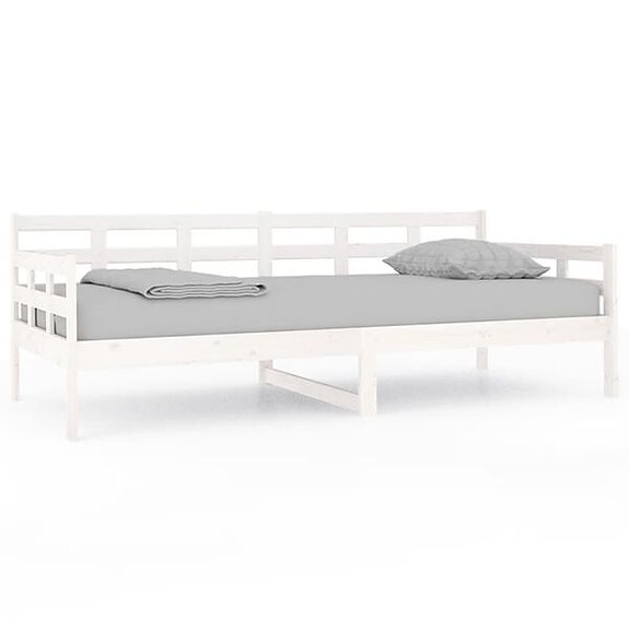 vidaXL Sohvasänky valkoinen täysi mänty 90x200 cm(sku820358