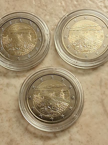 SUOMI 2018 2 €-Kansallismaisemat KOLI,3 kpl,UUSI