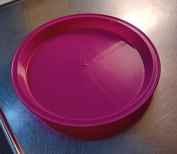 Tarjotin muovitarjotin pyöreä pinkki vaaleanpunainen