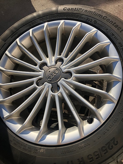 Audi OEM alut 5x112 kesä Continental 225/55-17 uudet h.650e