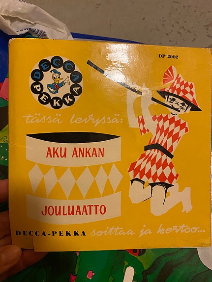 Decca-Pekka Aku Ankan Joululaatto 7-tuuman 45 RPM vinyylilevy
