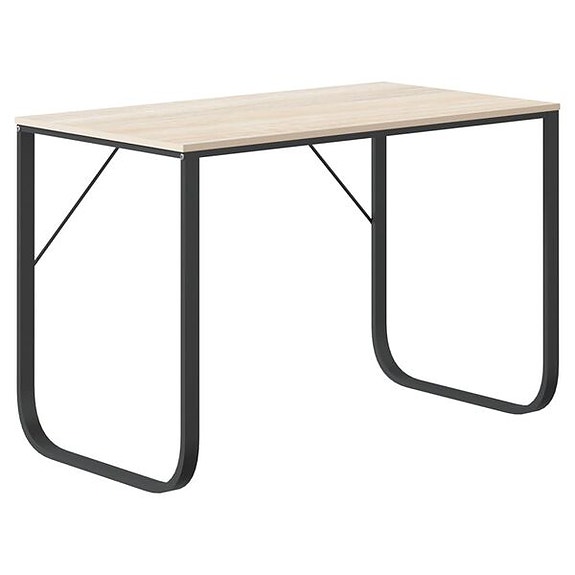 vidaXL Tietokonepöytä musta ja tammi 110x60x73 cm lastulevy(sku30203