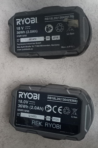 Ryobi 18 V akku 2 ah