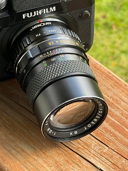 Mamiya Sekor SX 105mm f2.8 vintage linssi M42