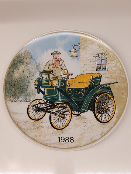 Autohistorian vuosilautanen 1988, design Kalevi Volanen