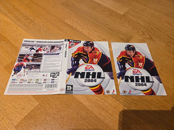 NHL 2004 PC pelin kannet ja ohjekirja
