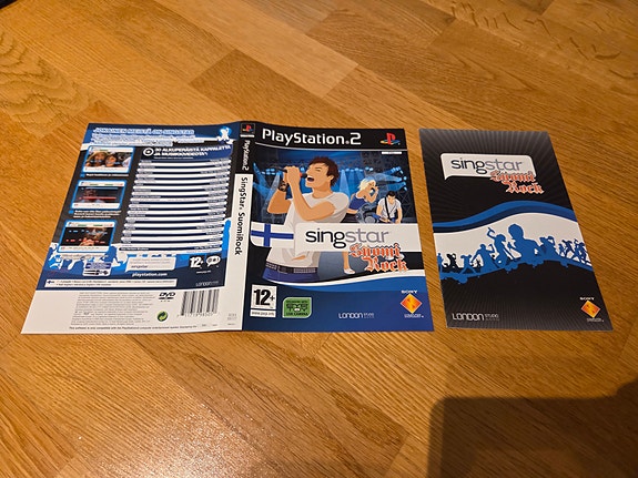 Singstar Suomi Rock PS2 pelin kannet ja ohjekirja