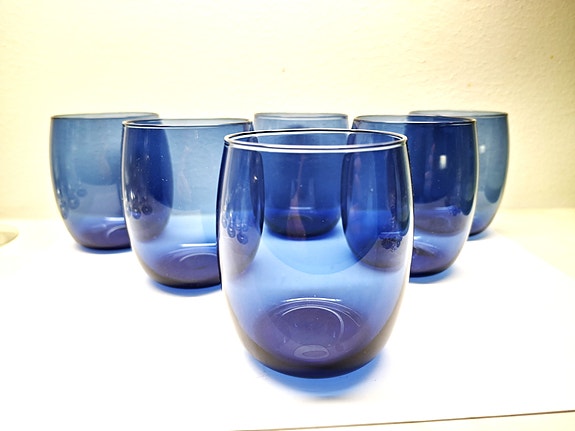 Timo Sarpaneva siniset lasit 6 kpl, malli 15773, Iittala