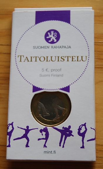 Suomi 5 € 2015 Urheilurahat - Taitoluistelu, Proof