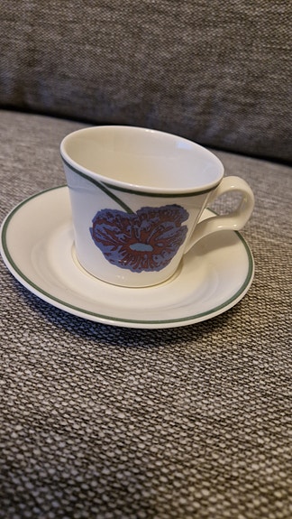 Arabia Illusia kahvikupit+ asetit 8kpl