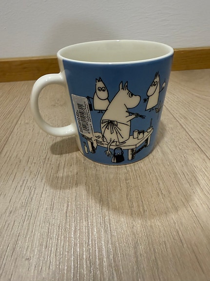 Muumimuki Sininen 0,4 L tarralla