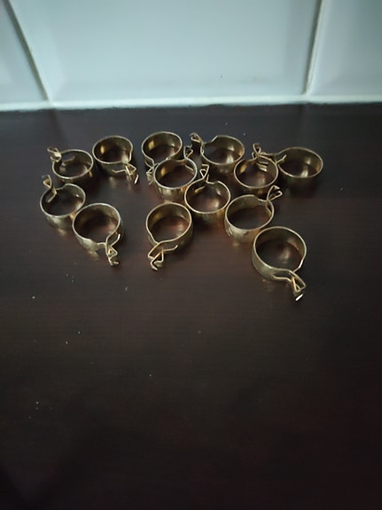 Verhon renkaat, metallia. 13 kpl/ 2 e