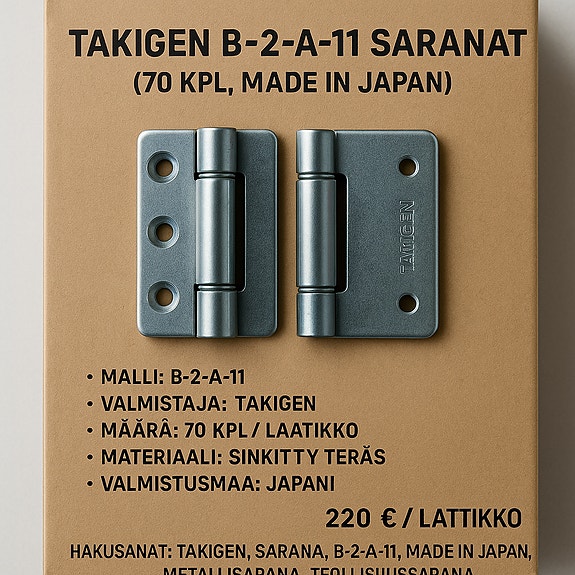 Takigen B-2-A-11 saranat sinkitty teräs