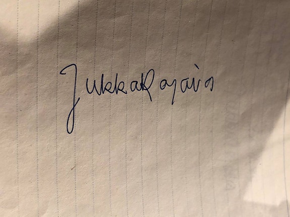 Jukka Kajavan nimikirjoitus