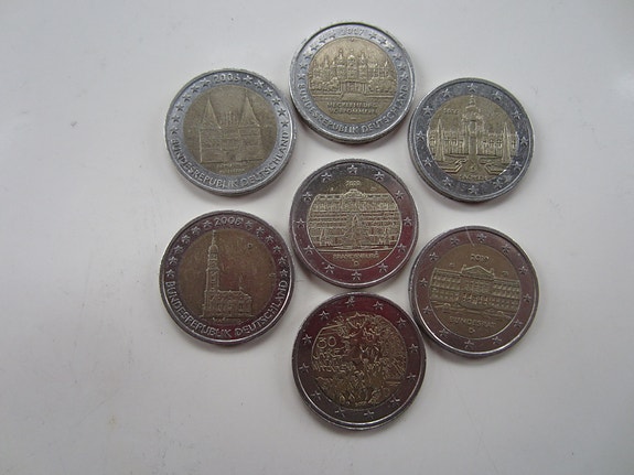 Saksan 2 euron erikoiskolikoita