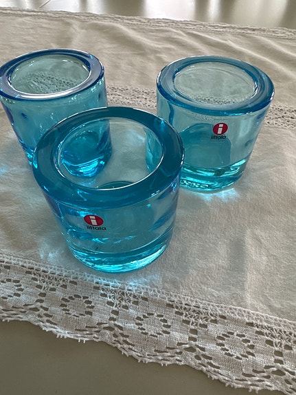 Iittala Kivi-tuikut 3 kpl sininen