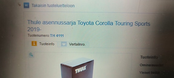 Thule TH4111 kit asennussarja Corolla farmariin 2019-