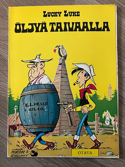 Lucky Luke Öljyä Taivaalla sarjakuva