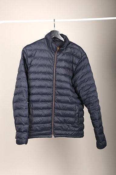 Miesten sininen Barbour untuvatakki, koko S