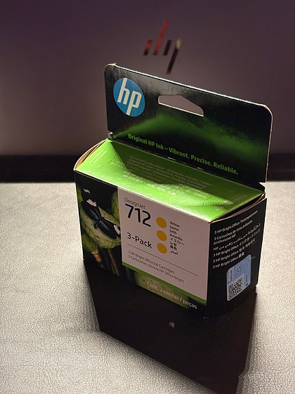 HP 712 3-pack Yellow mustepatruuna