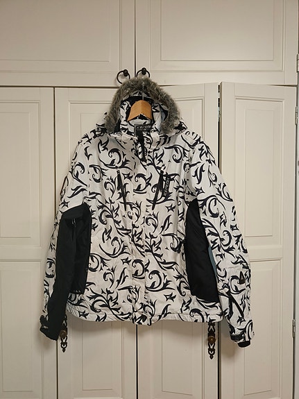 ICEPEAK valkoinen kuvio laskettelutakki/toppatakki