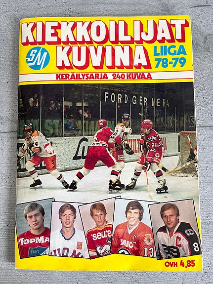 SM Liiga 78-79 kiekkoilijat kuvina.