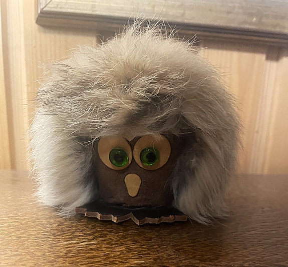 Vintage Turkis Pöllö figuuri