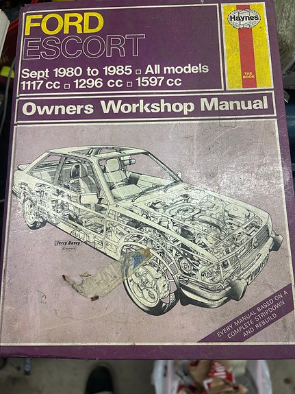 Ford Escort Workshop Manual 1980-1985 1117 cc 1296 cc 1597 cc