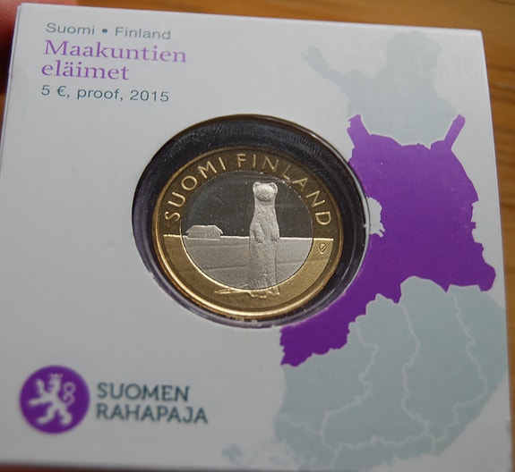 Suomi 5 € 2015 Pohjanmaa - Kärppä, Proof