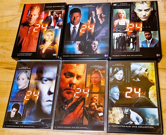 24 TV-sarja kaudet 1-4 DVD-boxit