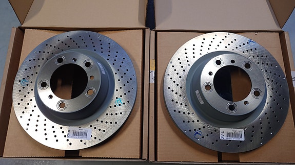 Brake disc rotor Set, REAR. Porsche 997 Turbo