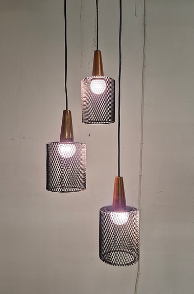 Valinte 3-osainen riippuvalaisin vintage kattovalaisin 60-luku valaisin